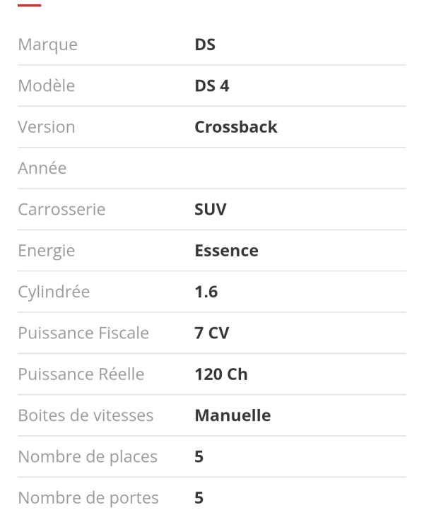 DS4 crossback  - Image de l'annonce
